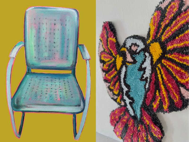 chair and rug